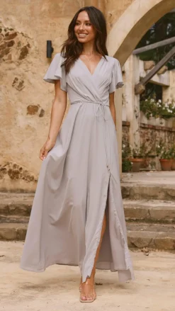 Charlize Maxi Dress - Silver