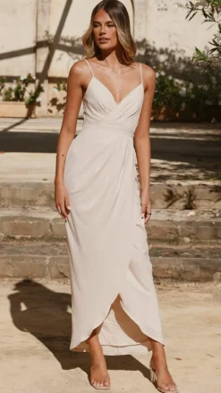 Charlotte Draped Maxi Dress - Ivory