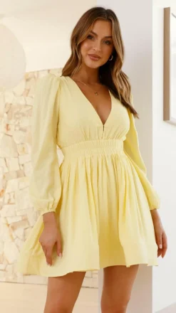 Charlotte Mini Dress - Yellow