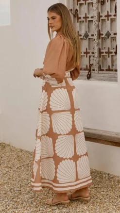 Cheyenne Long Sleeve Maxi Dress - Siena