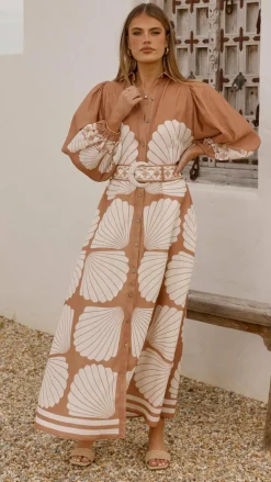 Cheyenne Long Sleeve Maxi Dress - Siena