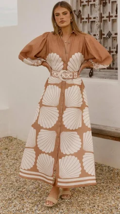 Cheyenne Long Sleeve Maxi Dress - Siena