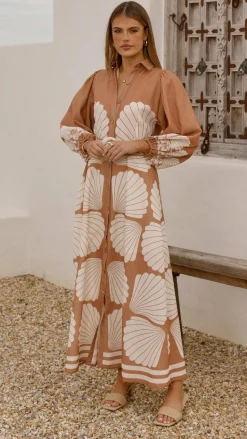 Cheyenne Long Sleeve Maxi Dress - Siena