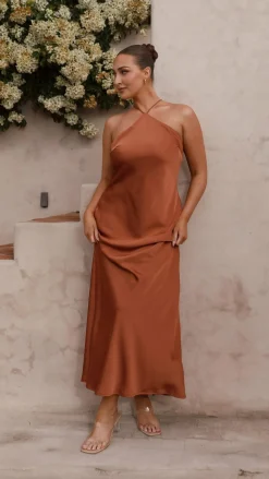 Chiara Maxi Dress - Copper