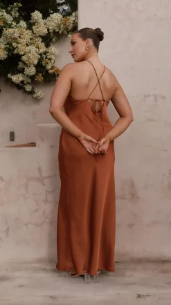 Chiara Maxi Dress - Copper