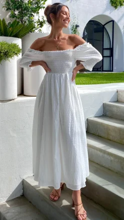 Cierra Midi Dress - White