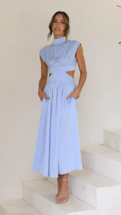 Cindie Midi Dress - Blue