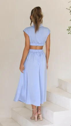 Cindie Midi Dress - Blue