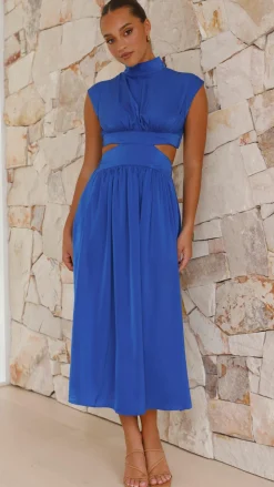 Cindie Midi Dress - Cobalt Blue