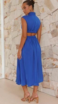 Cindie Midi Dress - Cobalt Blue