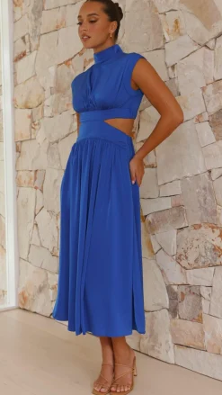 Cindie Midi Dress - Cobalt Blue