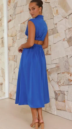 Cindie Midi Dress - Cobalt Blue