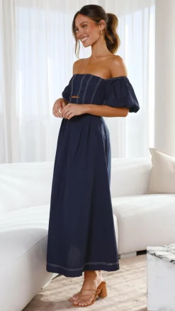 Claira Midi Dress - Navy