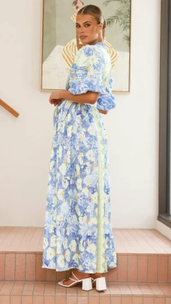 Claudelle Maxi Dress - Blue/Yellow