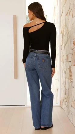 Constance Long Sleeve Top - Black