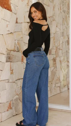 Constance Long Sleeve Top - Black