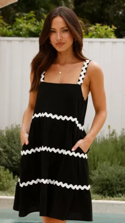 Cosima Mini Dress - Black/White