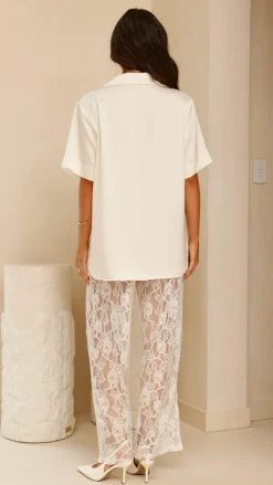 Courtney Button Up Shirt - Cream