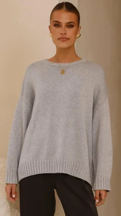 Dara Knitted Sweater - Grey