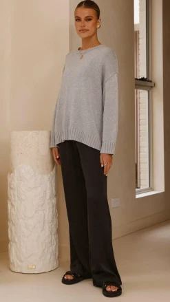 Dara Knitted Sweater - Grey