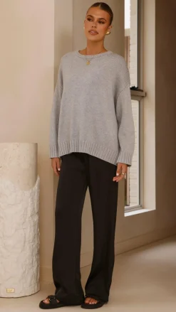 Dara Knitted Sweater - Grey