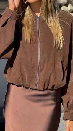 Darina Bias Cut Maxi Skirt - Chocolate