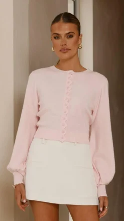 Davina Long Sleeve Top - Pink