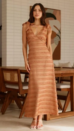 Dela Maxi Dress - Chocolate