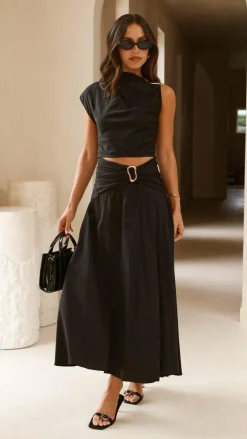 Delphine Maxi Skirt - Black