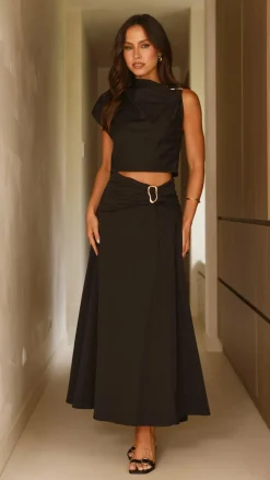 Delphine Maxi Skirt - Black