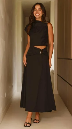 Delphine Maxi Skirt - Black