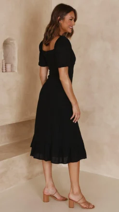 Dixie Midi Dress - Black