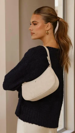 Dixiee Shoulder Bag - Beige Suede
