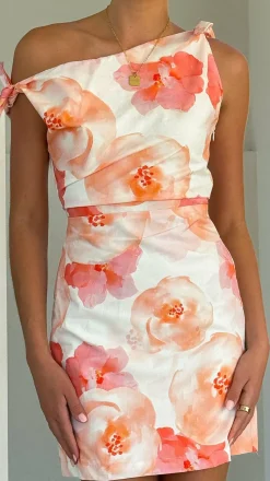 Ebbe Mini Dress - Pink/ White Floral