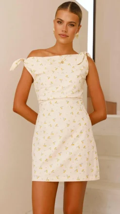 Ebbe Mini Dress - Yellow Floral