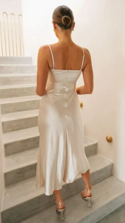Elsa Midi Dress - Champagne