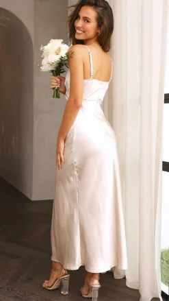 Elsa Midi Dress - Champagne