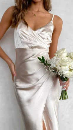 Elsa Midi Dress - Champagne