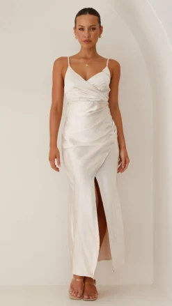 Elsa Midi Dress - Champagne