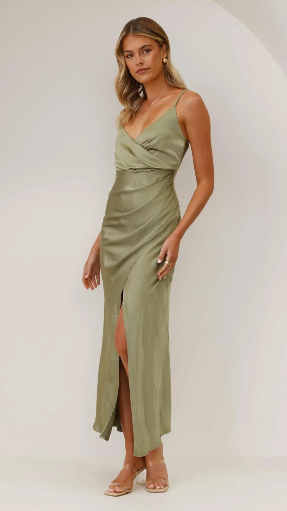 Elsa Midi Dress - Olive