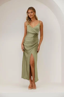 Elsa Midi Dress - Olive