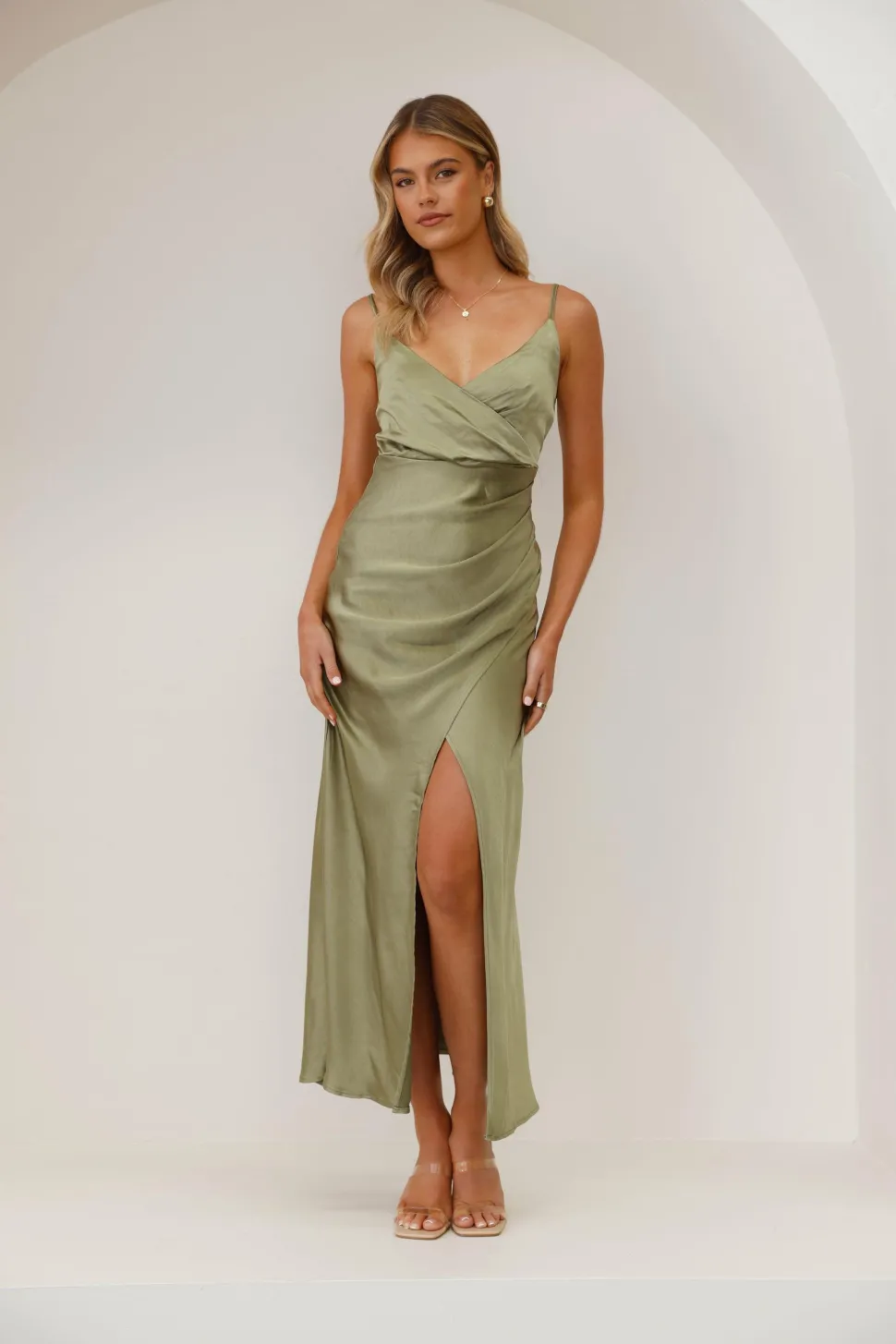 Elsa Midi Dress - Olive