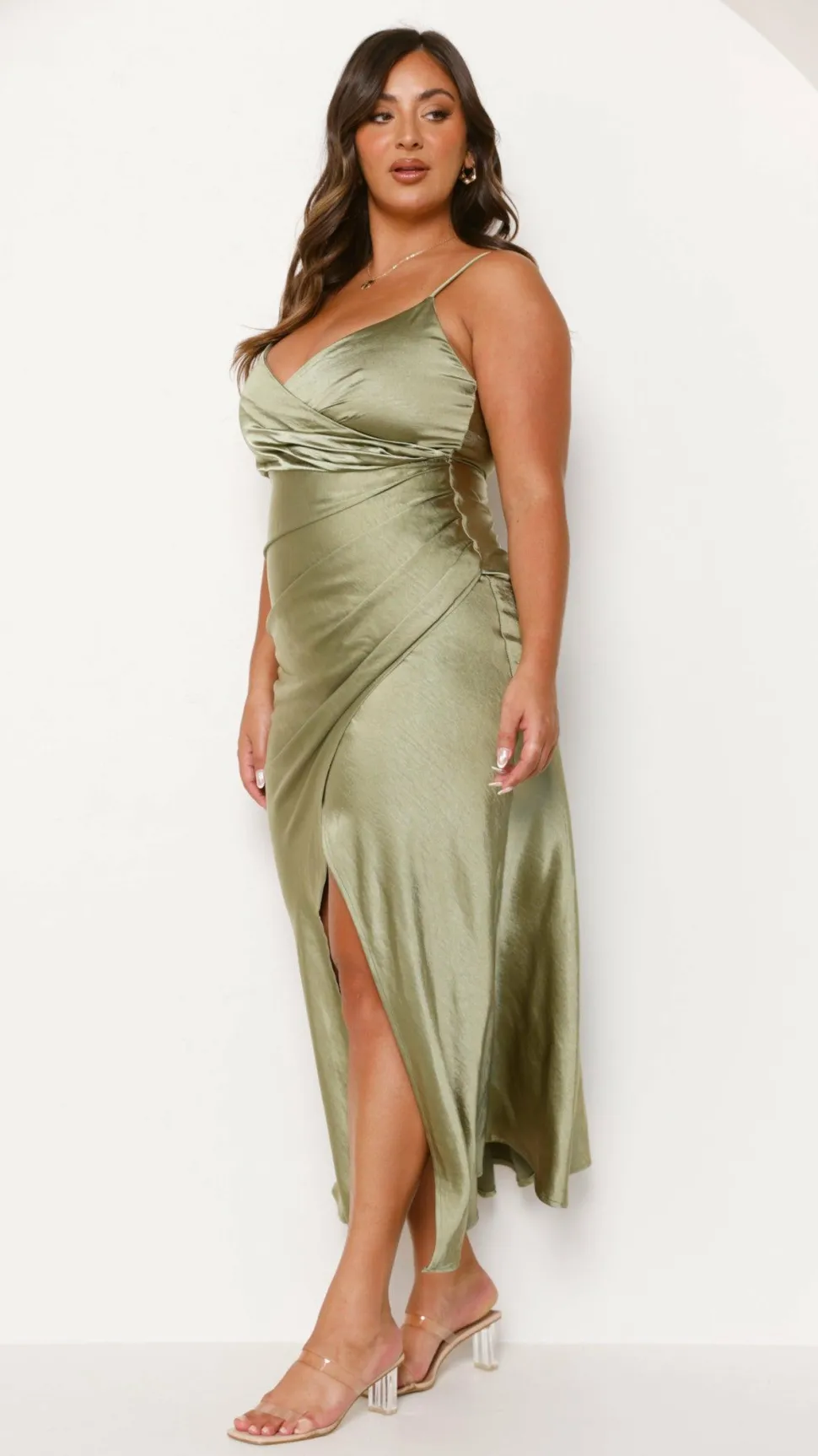 Elsa Midi Dress - Olive