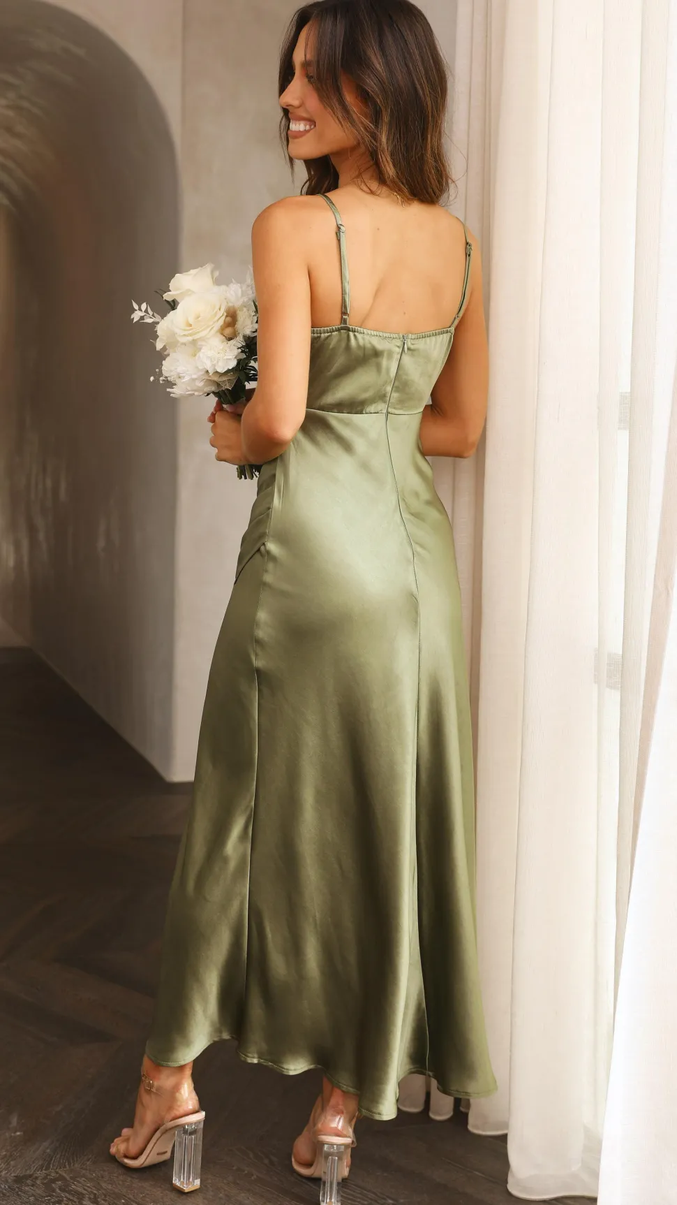 Elsa Midi Dress - Olive