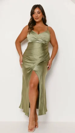 Elsa Midi Dress - Olive