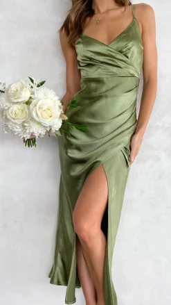 Elsa Midi Dress - Olive