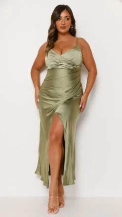 Elsa Midi Dress - Olive