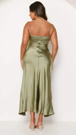 Elsa Midi Dress - Olive