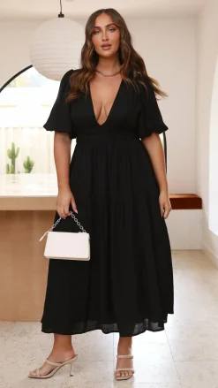 Erin Midi Dress - Black