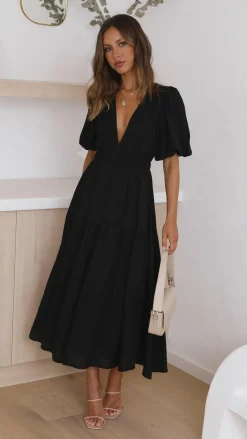 Erin Midi Dress - Black